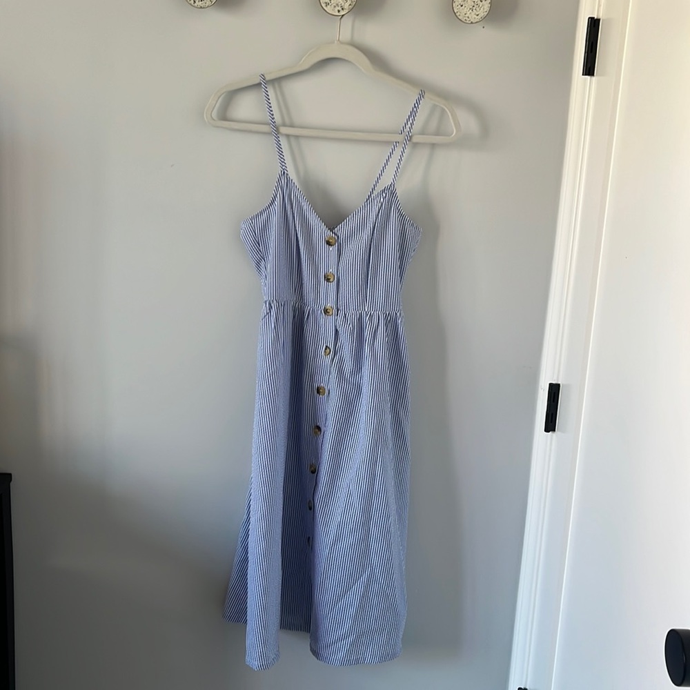 Button up striped dress